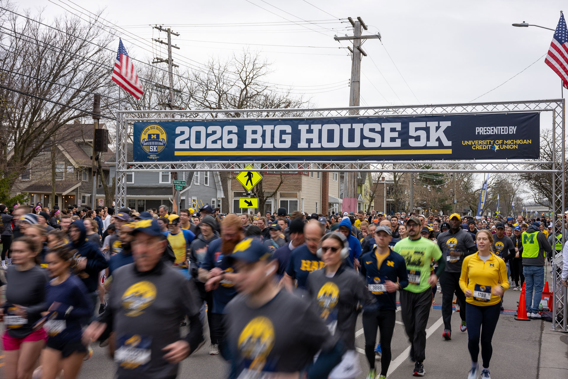 Big House 5k races go through the starting line