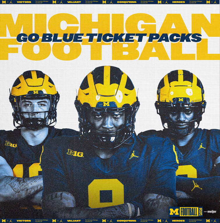 Save the Date. Michigan Football Ticket Packs