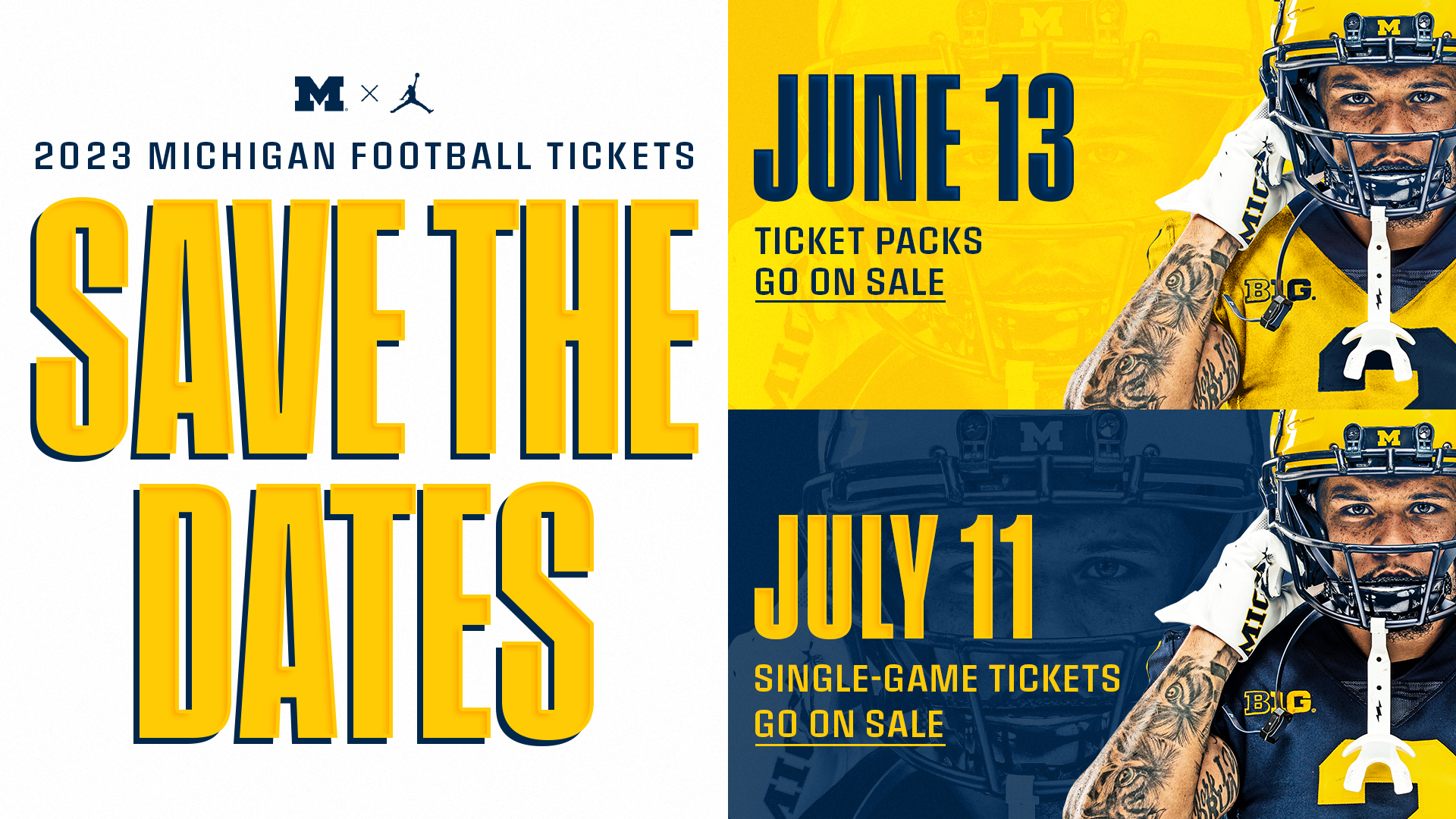 Save the Dates - Michigan Football Ticket Sales