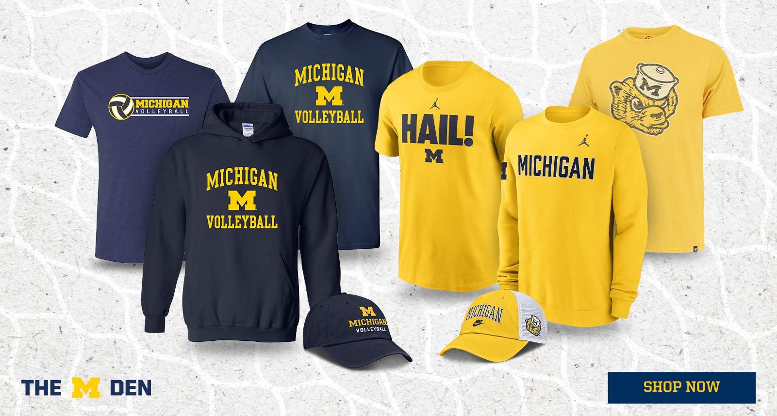 The M Den - Blue and Maize Michigan Volleyball Gear - Shop Now