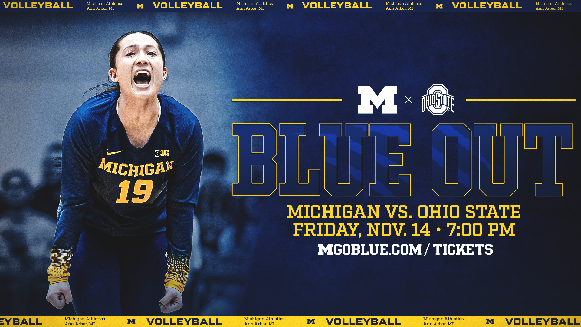 Blue Out - Michigan vs. Ohio State - Friday, Nov. 16 at 7 PM