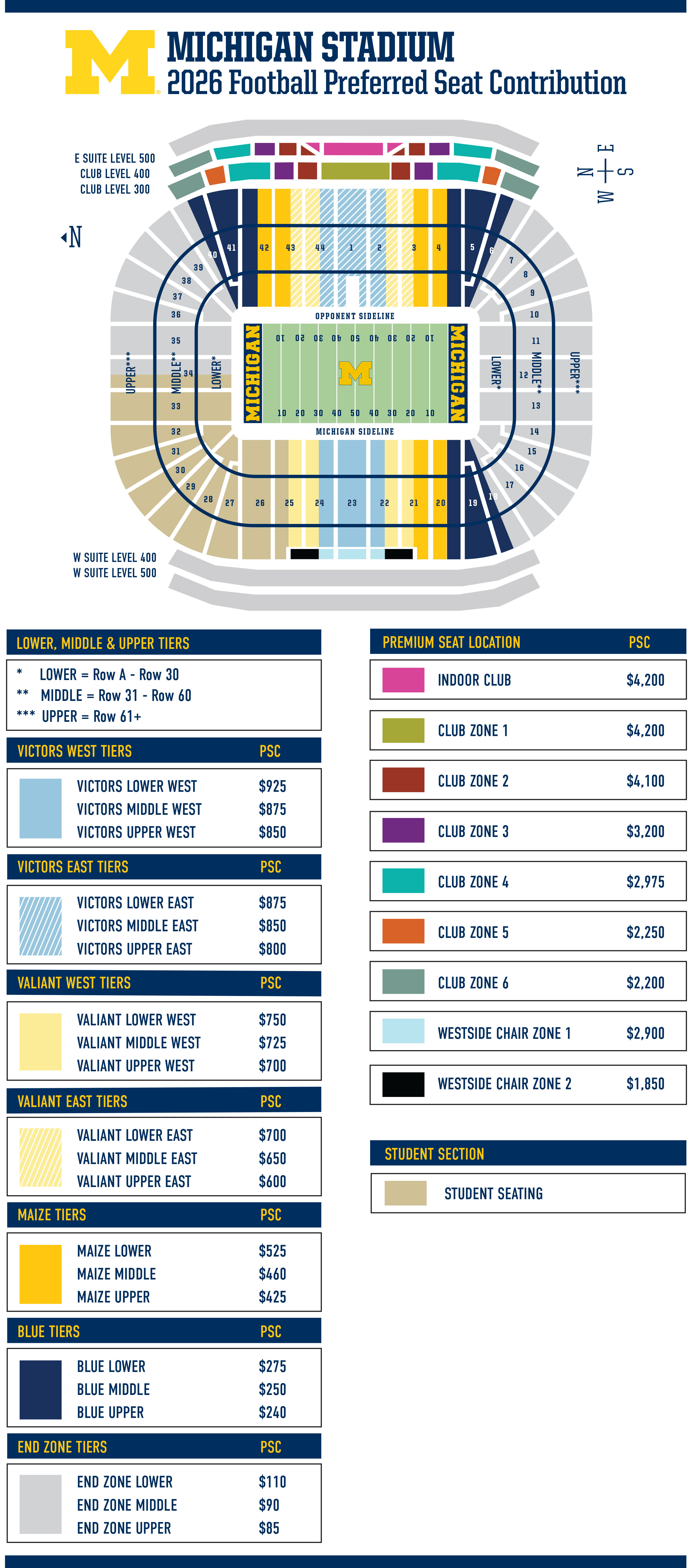 2026 Michigan Stadium Map