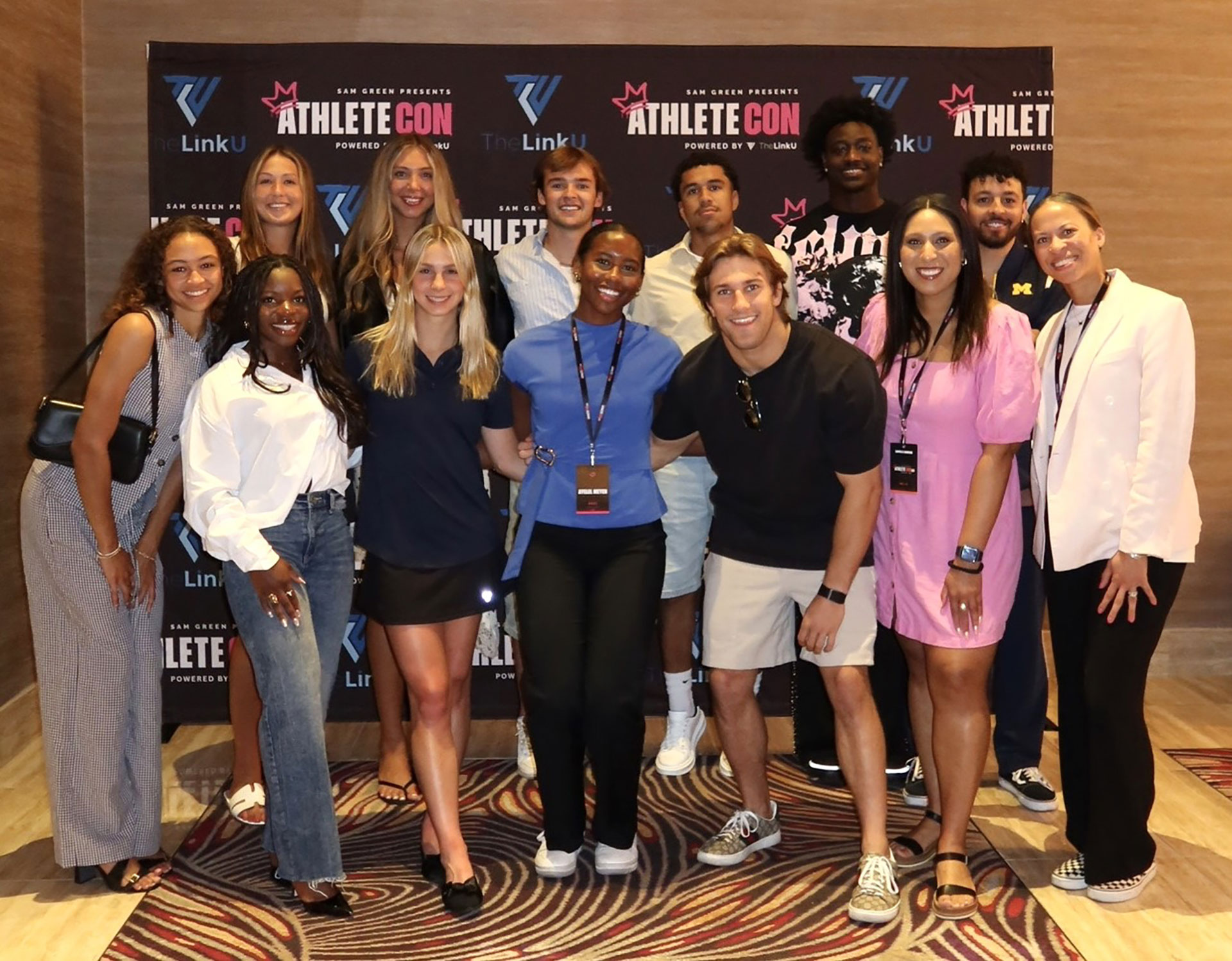 Michigan student-athletes and staff at AthleteCON in Las Vegas