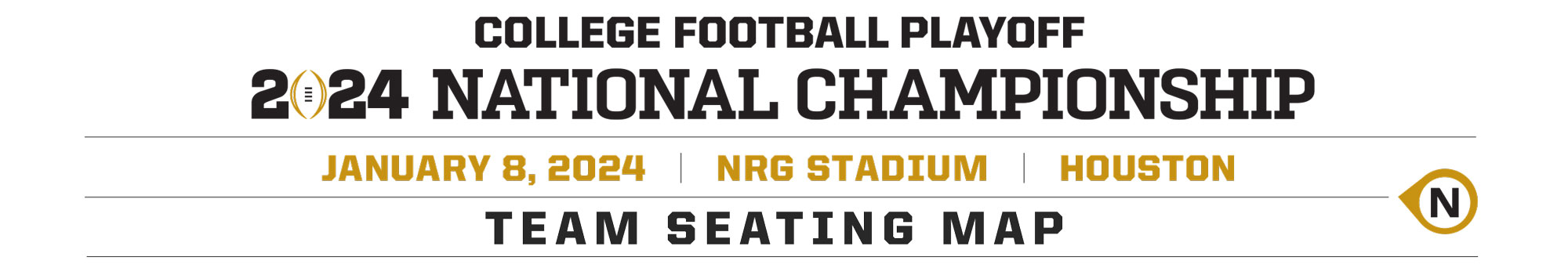 2024 National Championship - NRG Stadium Seat Map