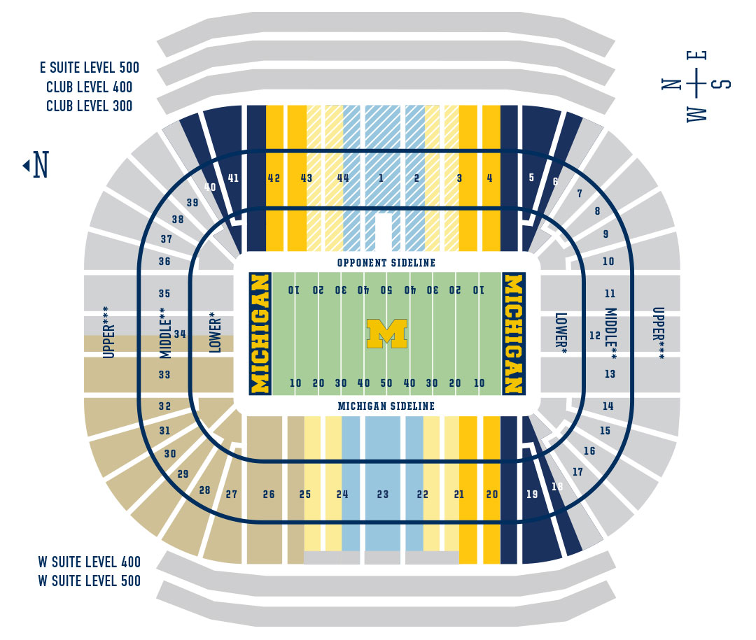 2024 Michigan Stadium Seat Map