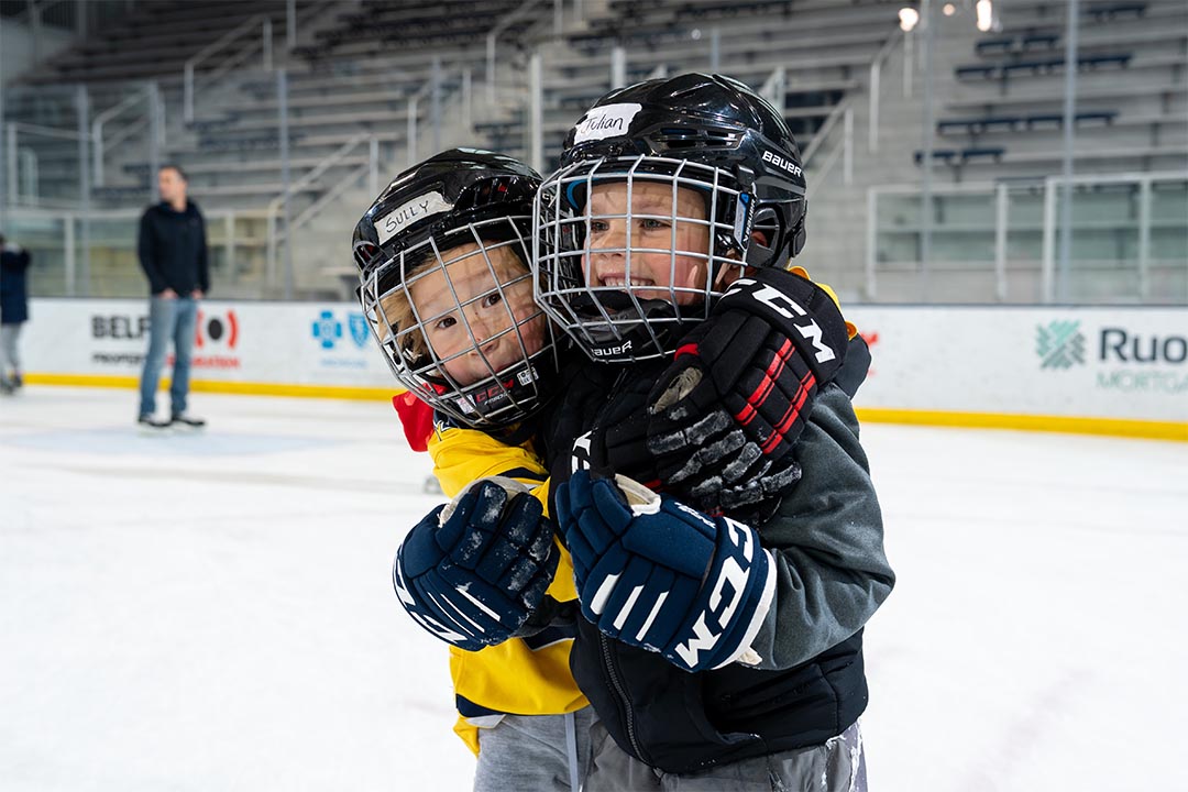 Two boys skating at Yost